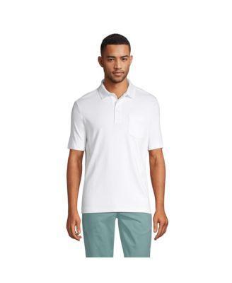 Lands End Mens Short Sleeve Cotton Supima Polo Shirt with Pocket Product Image