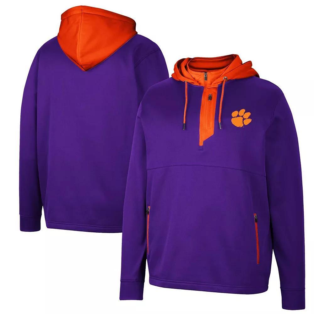 Men's Colosseum Black Nebraska Huskers Luge 3.0 Quarter-Zip Hoodie, Size: Large Product Image