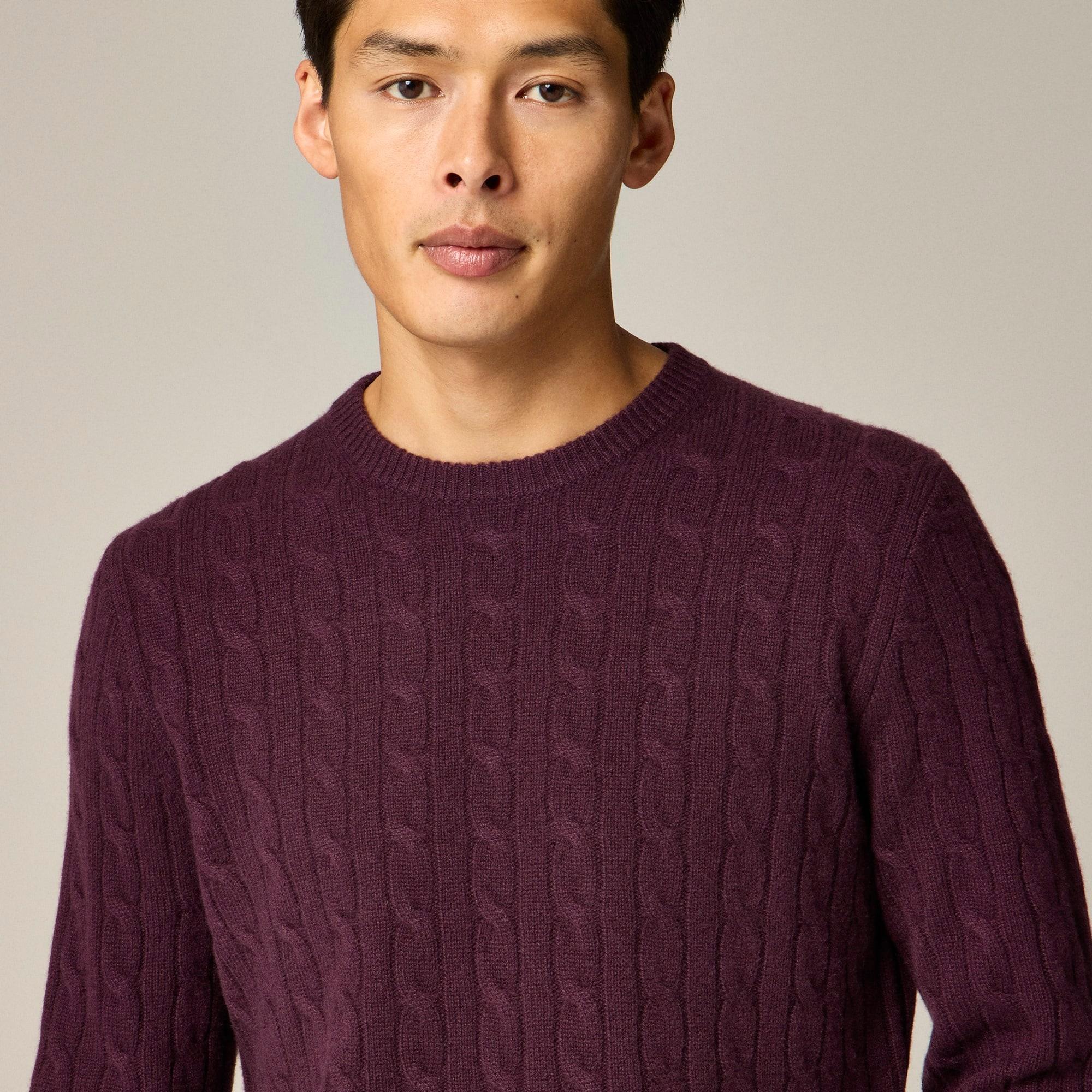 Cashmere cable-knit sweater Product Image