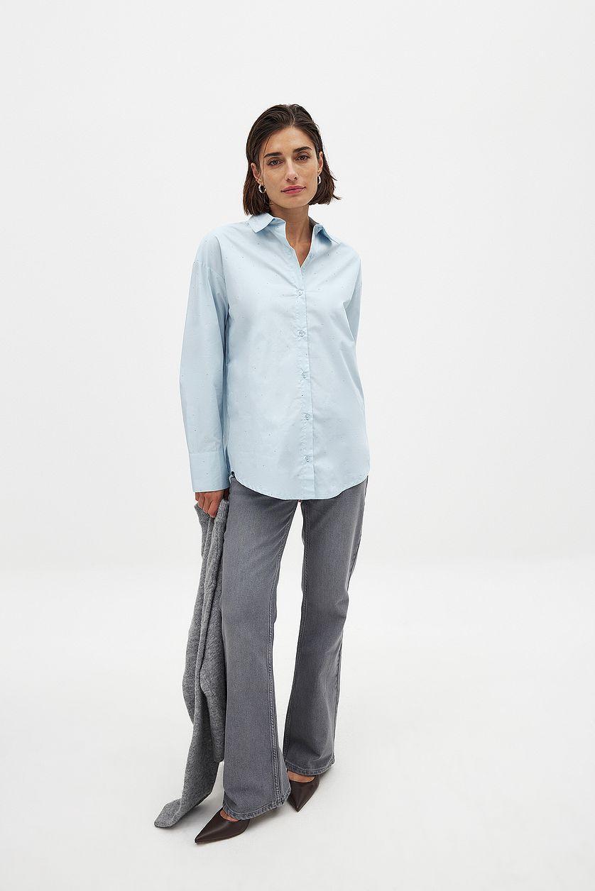Rhinestone Detail Shirt Product Image