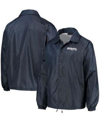 Men's Navy New England Patriots Coaches Classic Raglan Full-Snap Windbreaker Jacket, Size: Large, Blue Product Image