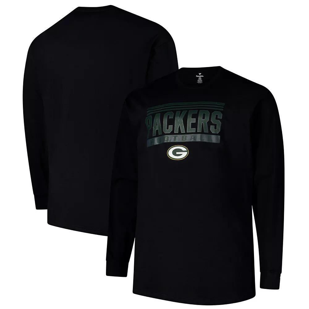 Men's Profile  Black Green Bay Packers Big & Tall Pop Long Sleeve T-Shirt, Size: 4XLT Product Image