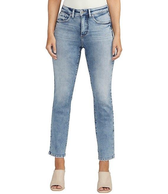 Silver Jeans Co. Isbister High Rise Power Stretch Ankle Straight Leg Jeans Product Image