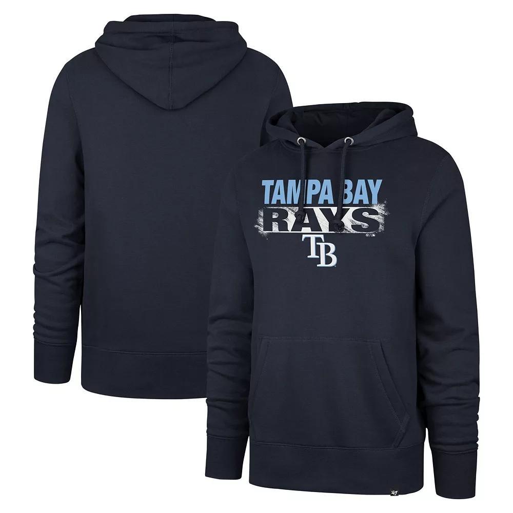 Men's '47 Navy Tampa Bay Rays Base Slide Headline Pullover Hoodie, Size: 2XL, Blue Product Image
