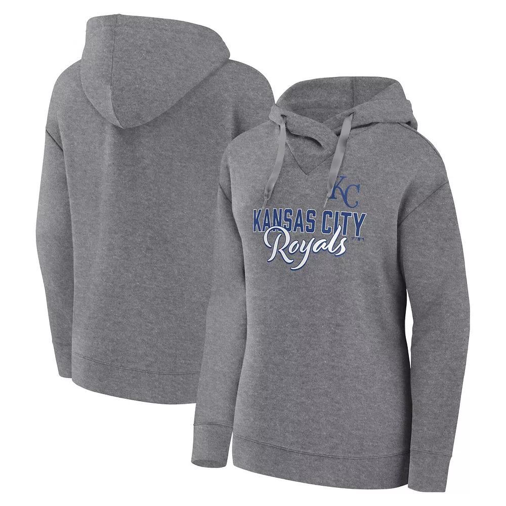 Women's Profile Heather Gray Kansas City Royals Plus Size Pullover Hoodie, Size: 4XL, Grey Product Image