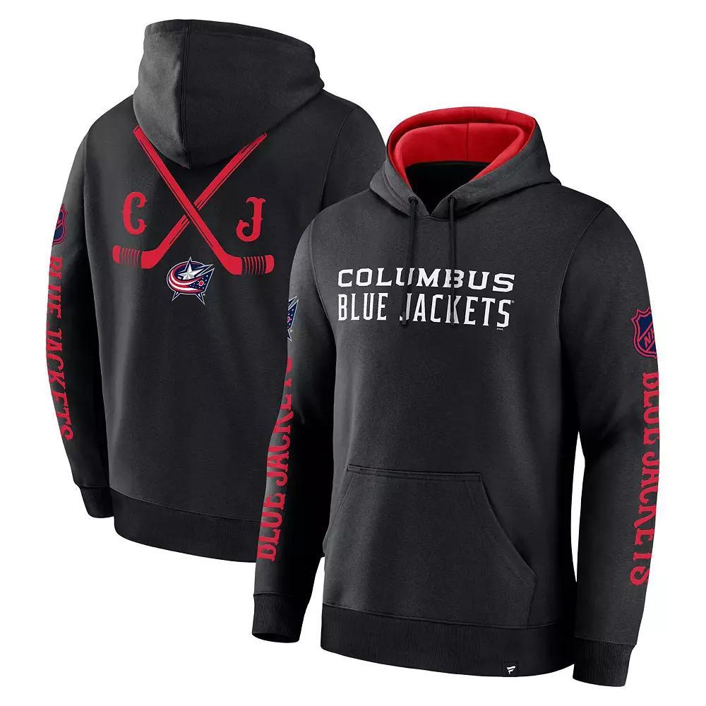 Men's Fanatics Black Columbus Blue Jackets Big City Legacy Fleece Pullover Hoodie, Size: Large Product Image