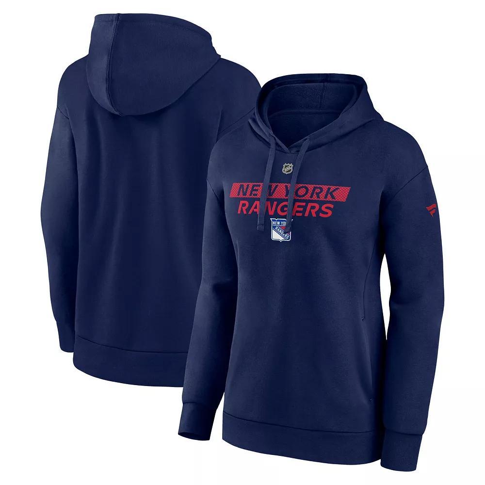 Women's Fanatics  Navy New York Rangers Authentic Pro Core Primary Fleece Pullover Hoodie, Size: 2XL, Ran Blue Product Image