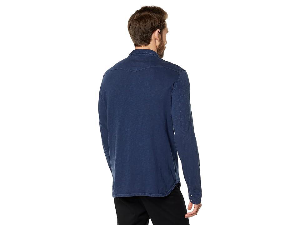 John Varvatos Arvon Cotton Textured Knit Button Down Western Shirt Product Image