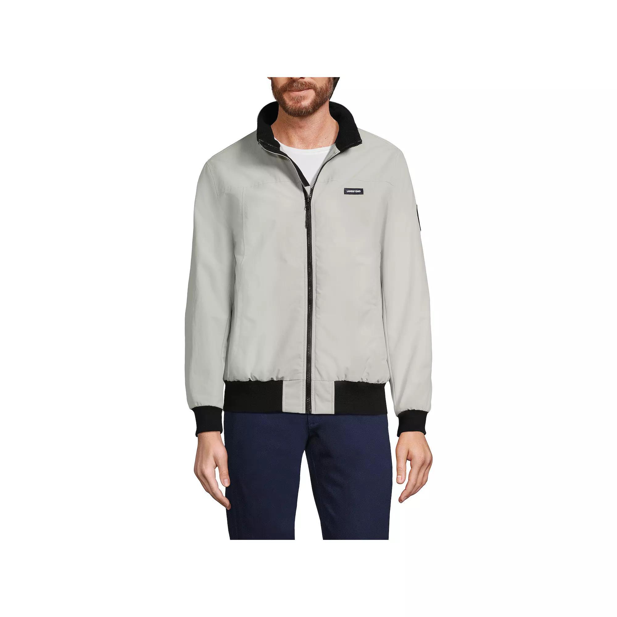Men's Lands' End Classic Squall Bomber Jacket, Size: Medium, Soft Pink Product Image