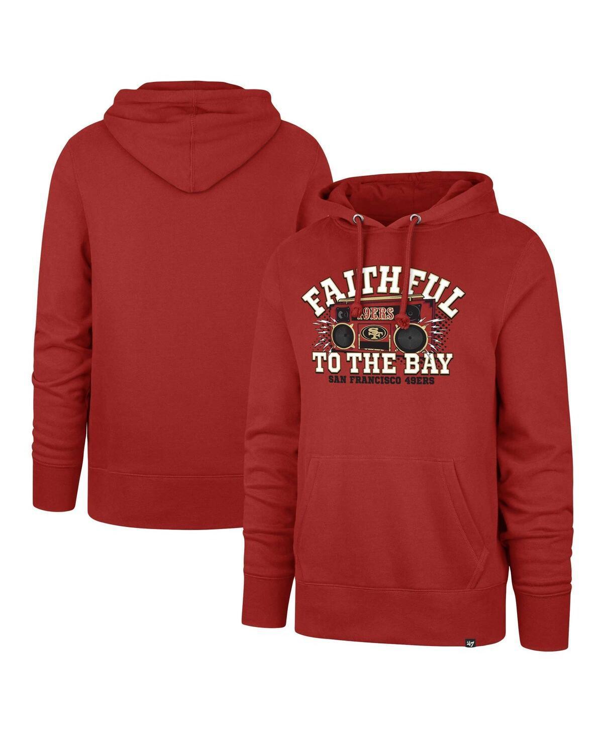 Men's '47 Scarlet San Francisco 49ers Faithful to the Bay Regional Headline Pullover Hoodie, Size: Large, Red Product Image