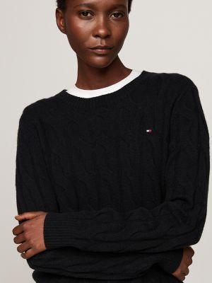 Wool Cable Knit Sweater Product Image