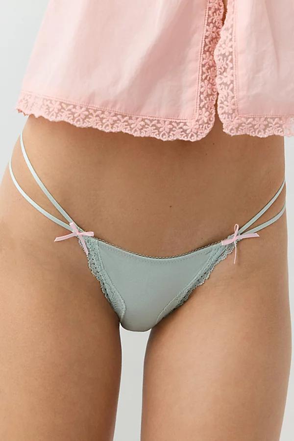 Out From Under Mia Strappy Lace-Trim Thong Womens at Urban Outfitters Product Image