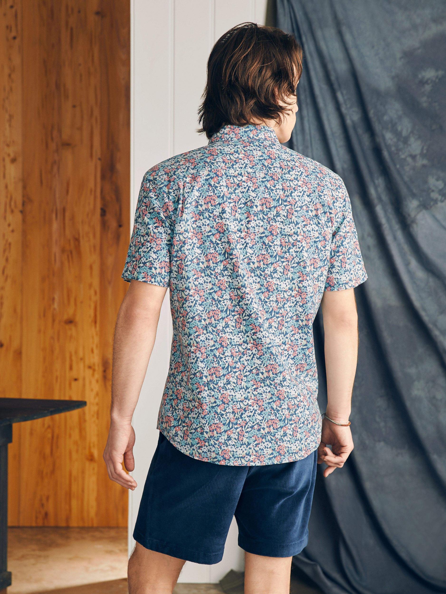 Short-Sleeve Breeze Shirt - Seafoam Beach Blossom Male Product Image