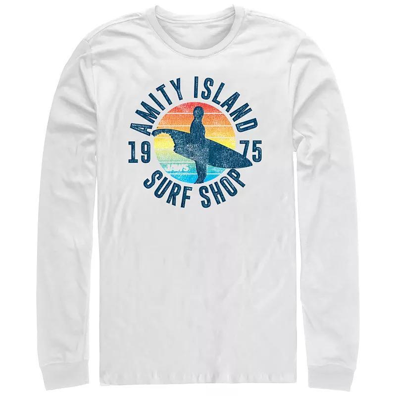 Men's Amity Surf Shop Graphic Tee, Size: Medium, White Product Image
