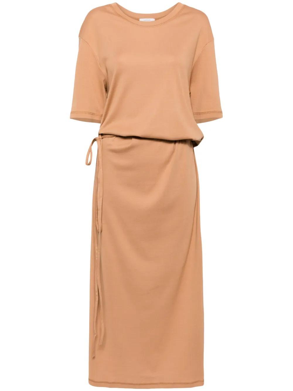 belted rib T-shirt dress Product Image
