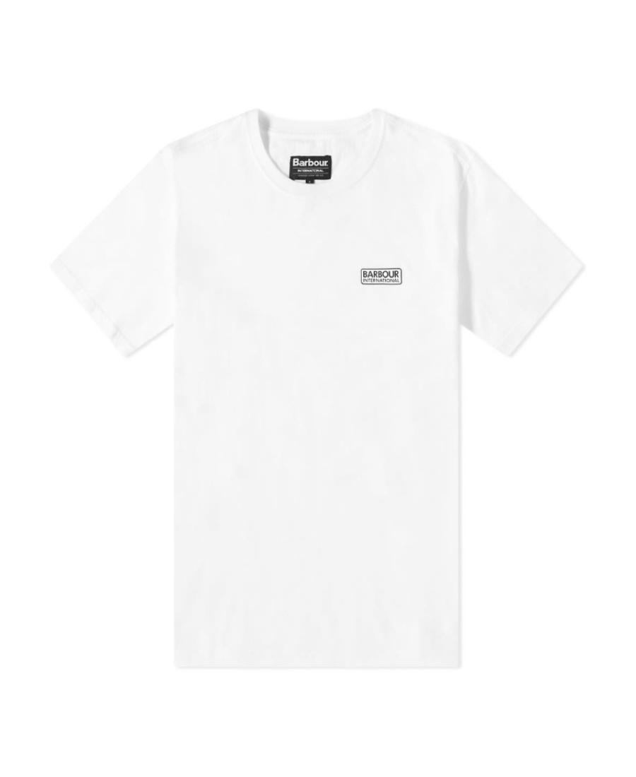 BARBOUR Item O-neck Short-sleeved T-shirt In White Product Image
