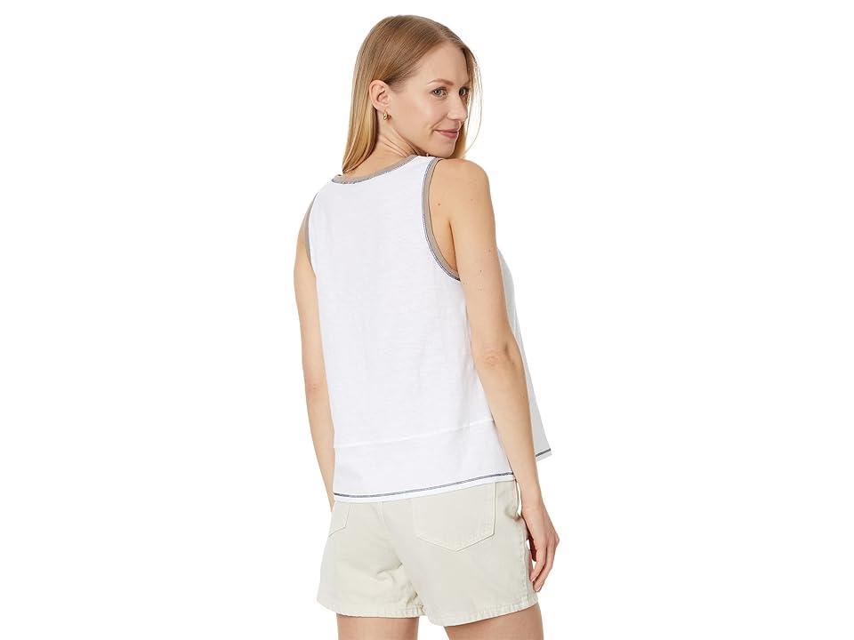 Lilla P Contrast Color Crew Neck Tank Women's Clothing Product Image