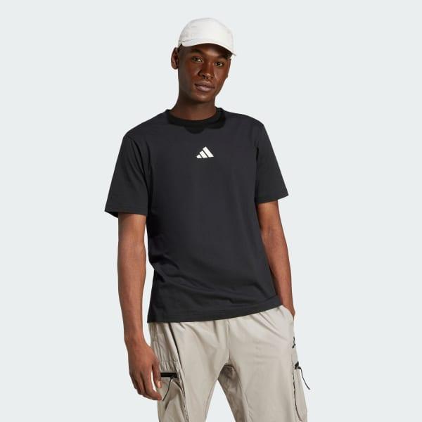 adidas City Escape Space Graphic Tee Wonder Silver XL Mens Product Image