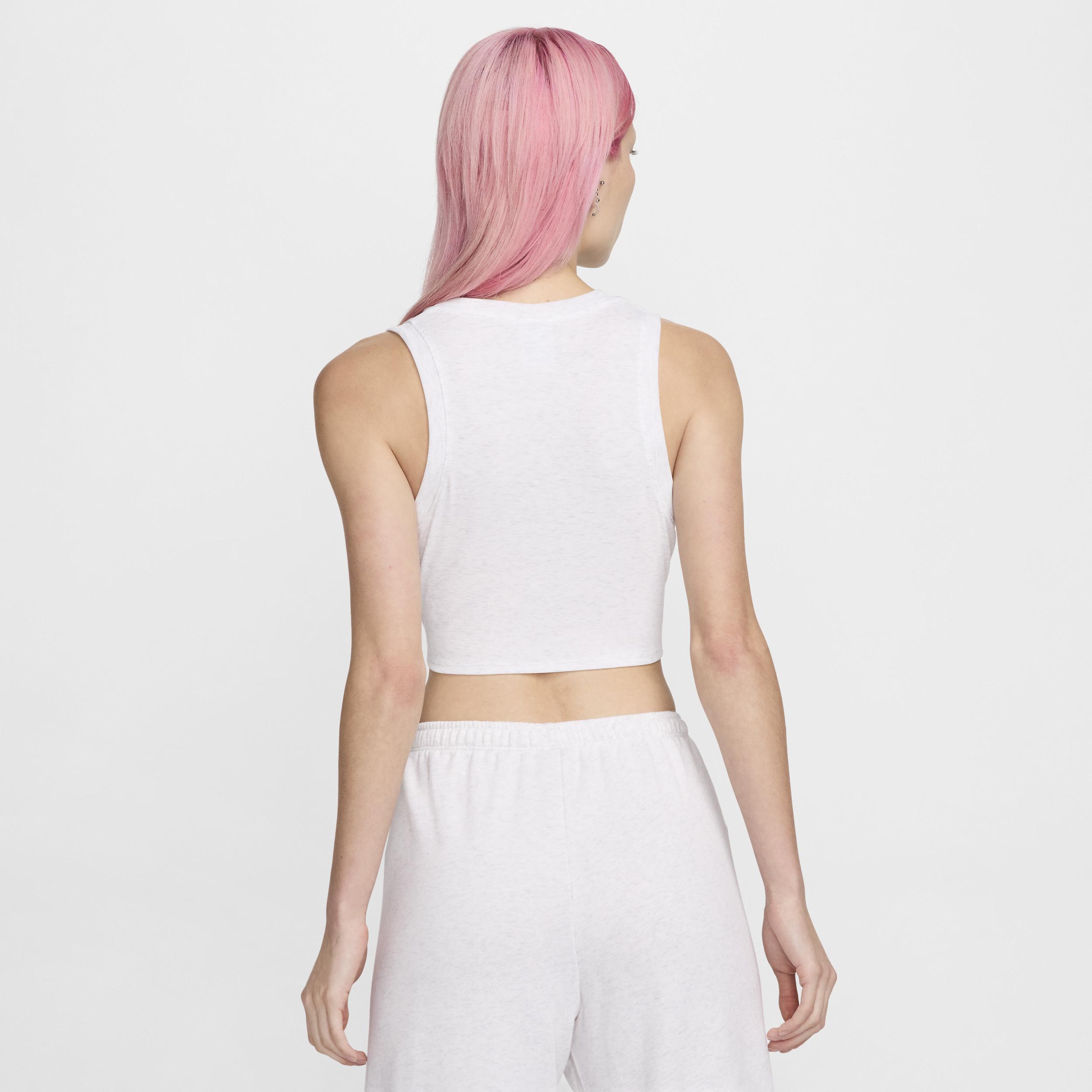 Womens Nike Sportswear Chill Knit Tight Cropped Mini-Rib Tank Top Product Image