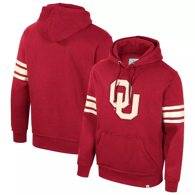 Men's Colosseum Crimson Oklahoma Sooners Saluting Pullover Hoodie, Size: Small, Red Product Image