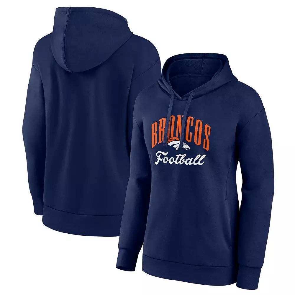 Womens Fanatics Denver Broncos Team Logo Victory Script Pullover Hoodie Blue Product Image