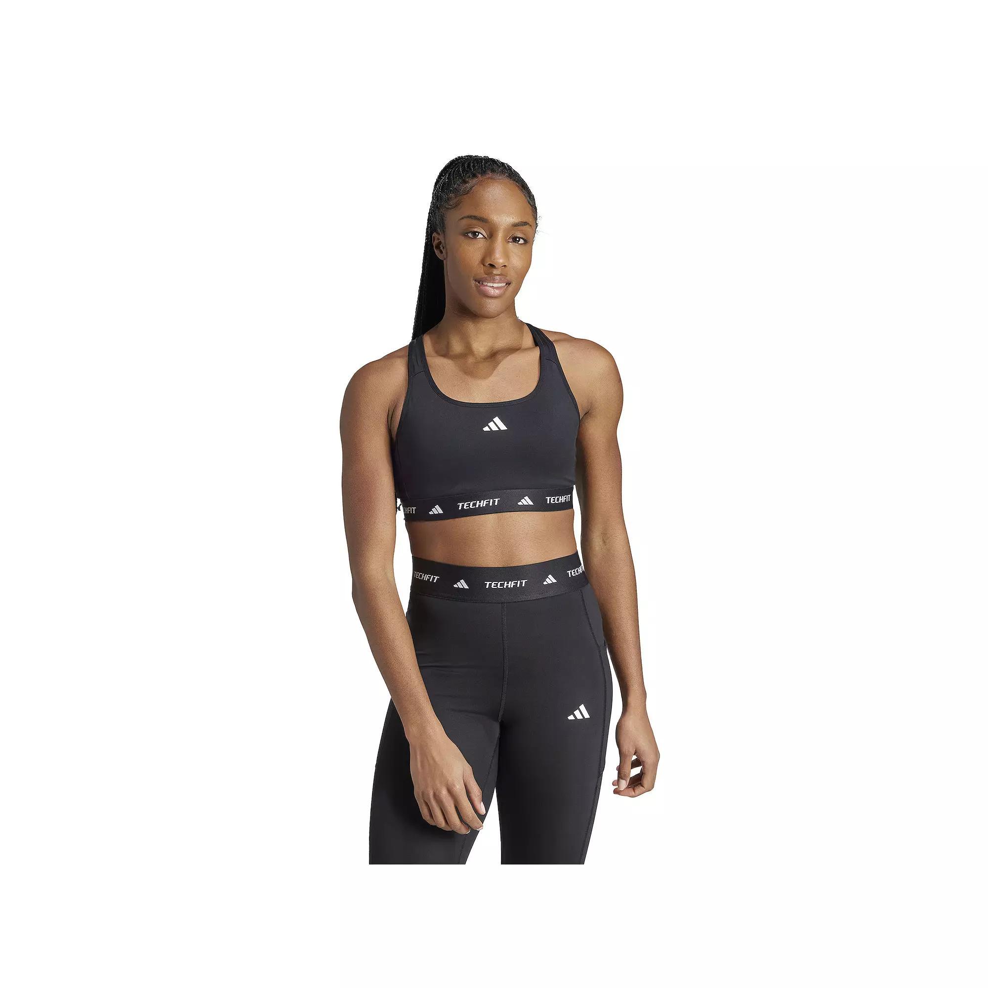 adidas Techfit Training Sports Bra, Women's, Size: Small, Black Product Image
