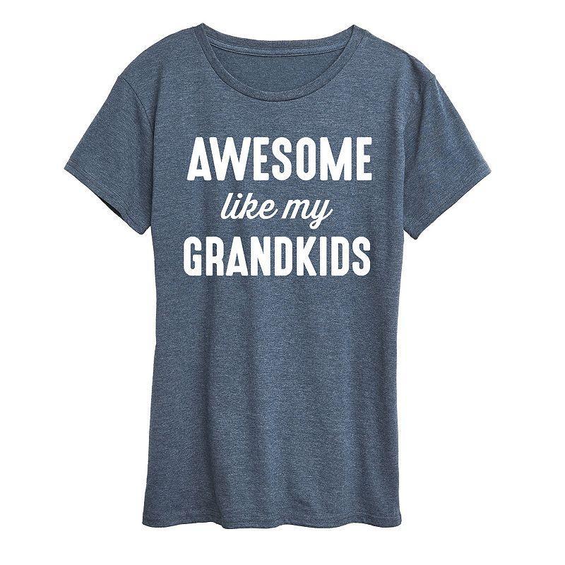 Disneys Mickey Mouse Womens Holiday Ho Ho Ho Graphic Tee, Girls Heather Grey Product Image