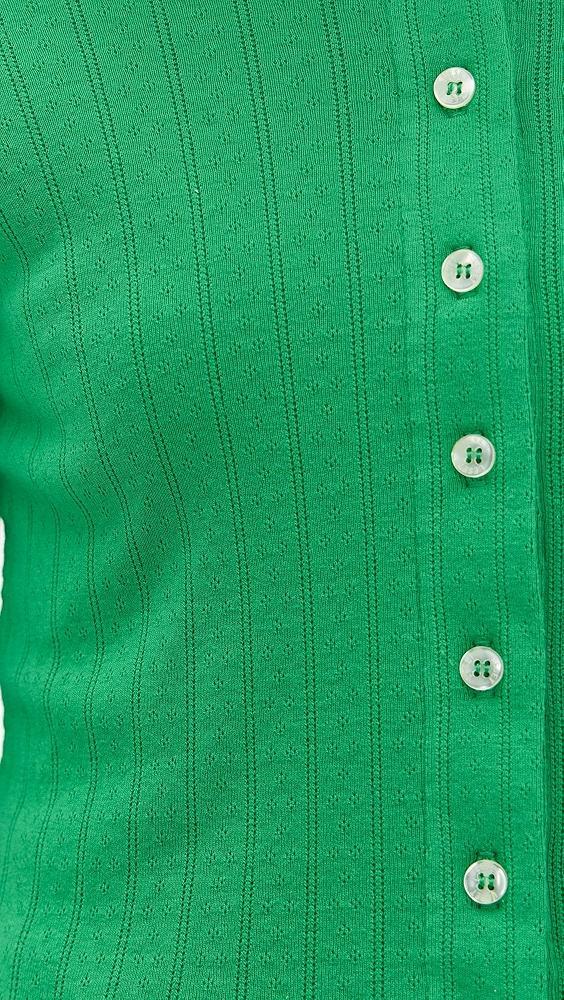 Leset Classic Pointelle Cardigan | Shopbop Product Image