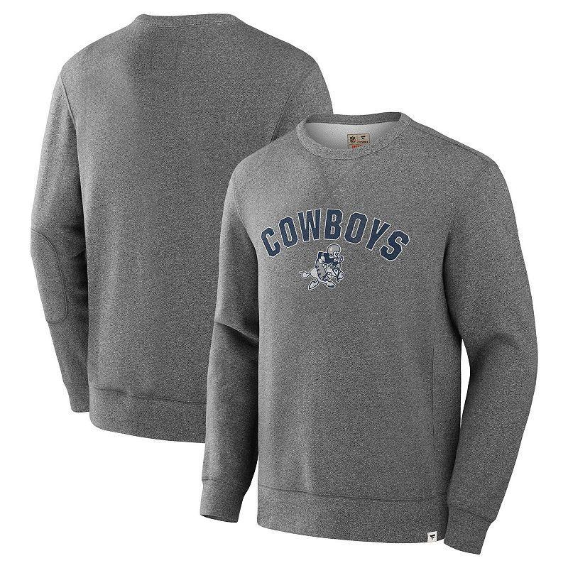 Men's Fanatics  Heather Gray Tampa Bay Buccaneers Loop Terry Pullover Sweatshirt, Size: Large, Grey Product Image