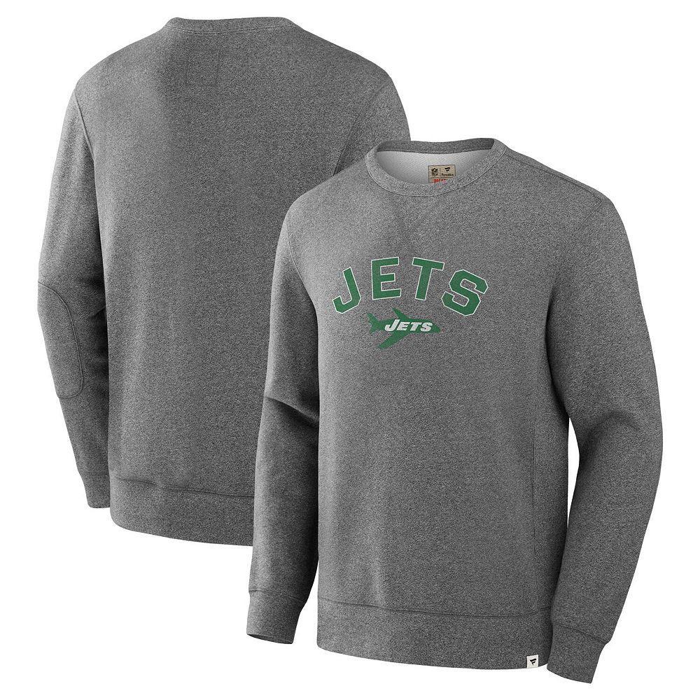 Men's Fanatics  Heather Gray New England Patriots Loop Terry Pullover Sweatshirt, Size: Small, Grey Product Image