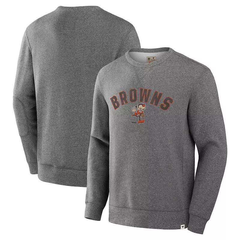 Men's Fanatics  Heather Gray Los Angeles Rams Loop Terry Pullover Sweatshirt, Size: 2XL, Grey Product Image