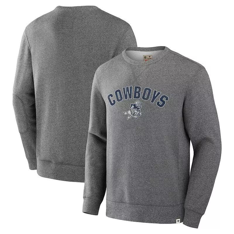 Men's Fanatics  Heather Gray New England Patriots Loop Terry Pullover Sweatshirt, Size: Small, Grey Product Image