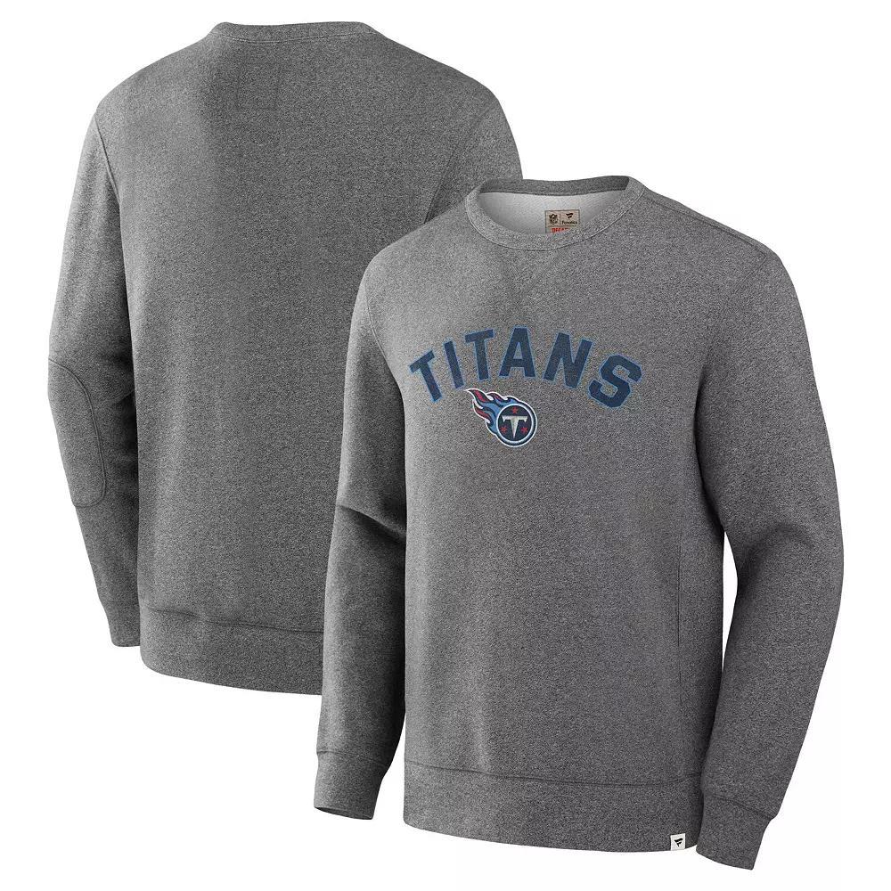 Men's Fanatics  Heather Gray Tennessee Titans Loop Terry Pullover Sweatshirt, Size: XL, Grey Product Image
