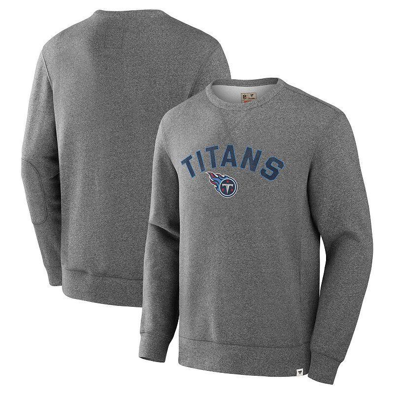 Men's Fanatics  Heather Gray Tampa Bay Buccaneers Loop Terry Pullover Sweatshirt, Size: Large, Grey Product Image