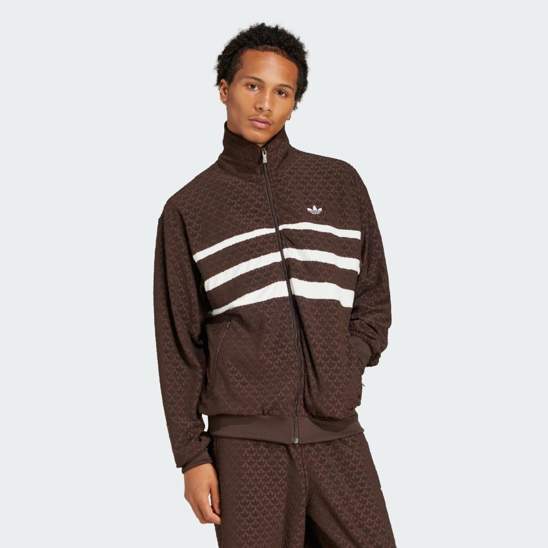 adidas Monogram Track Top Dark Brown XS Mens Product Image