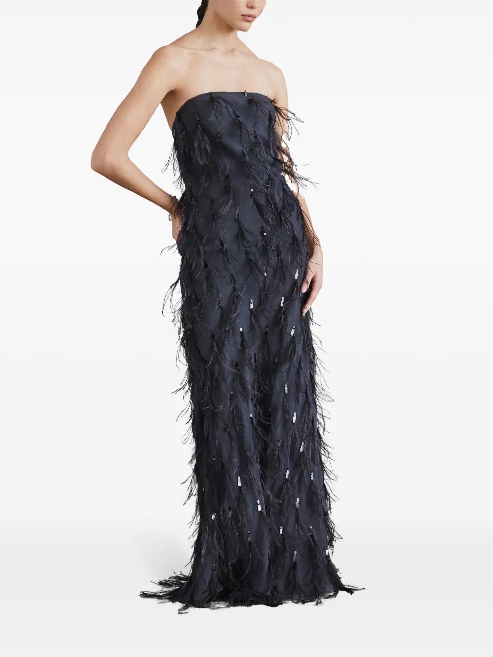 feather-detail gown  Product Image