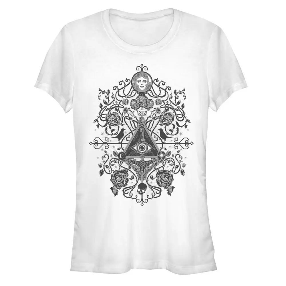 Disney's The Haunted Mansion Women's 1313 Symbols Tee, Girl's, Size: Medium, White Product Image