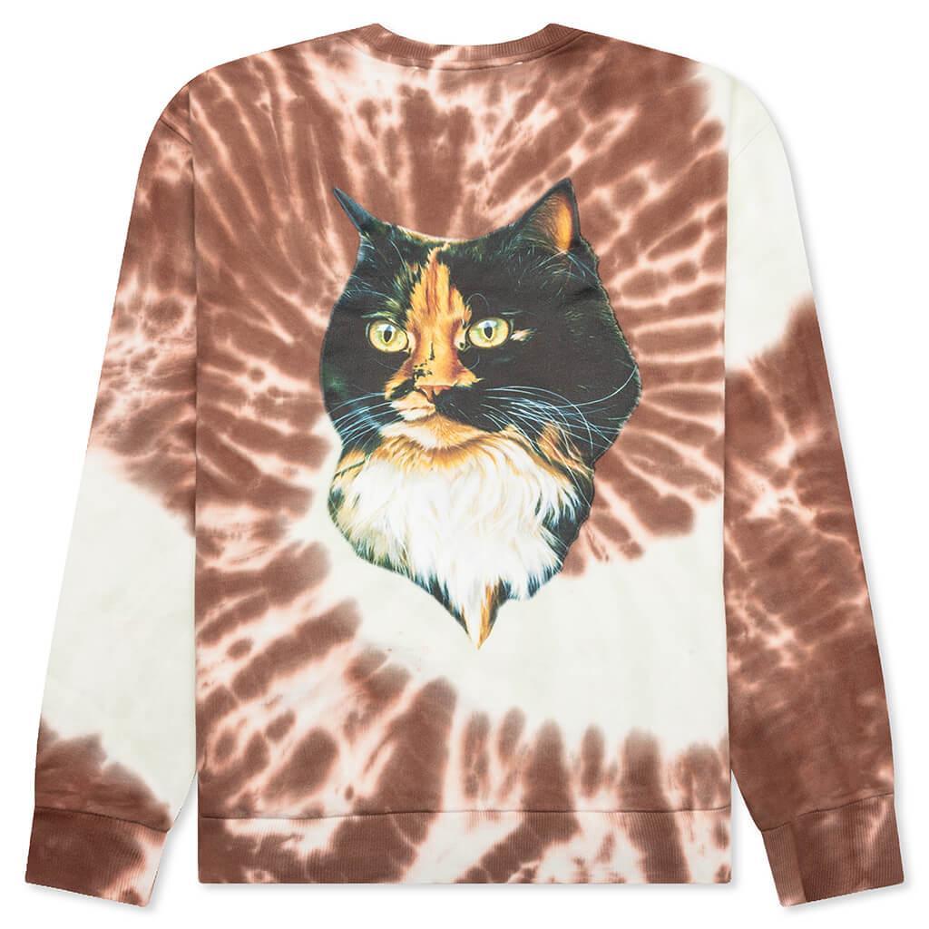 Tie-Dye Cat Sweatshirt - Brown Male Product Image