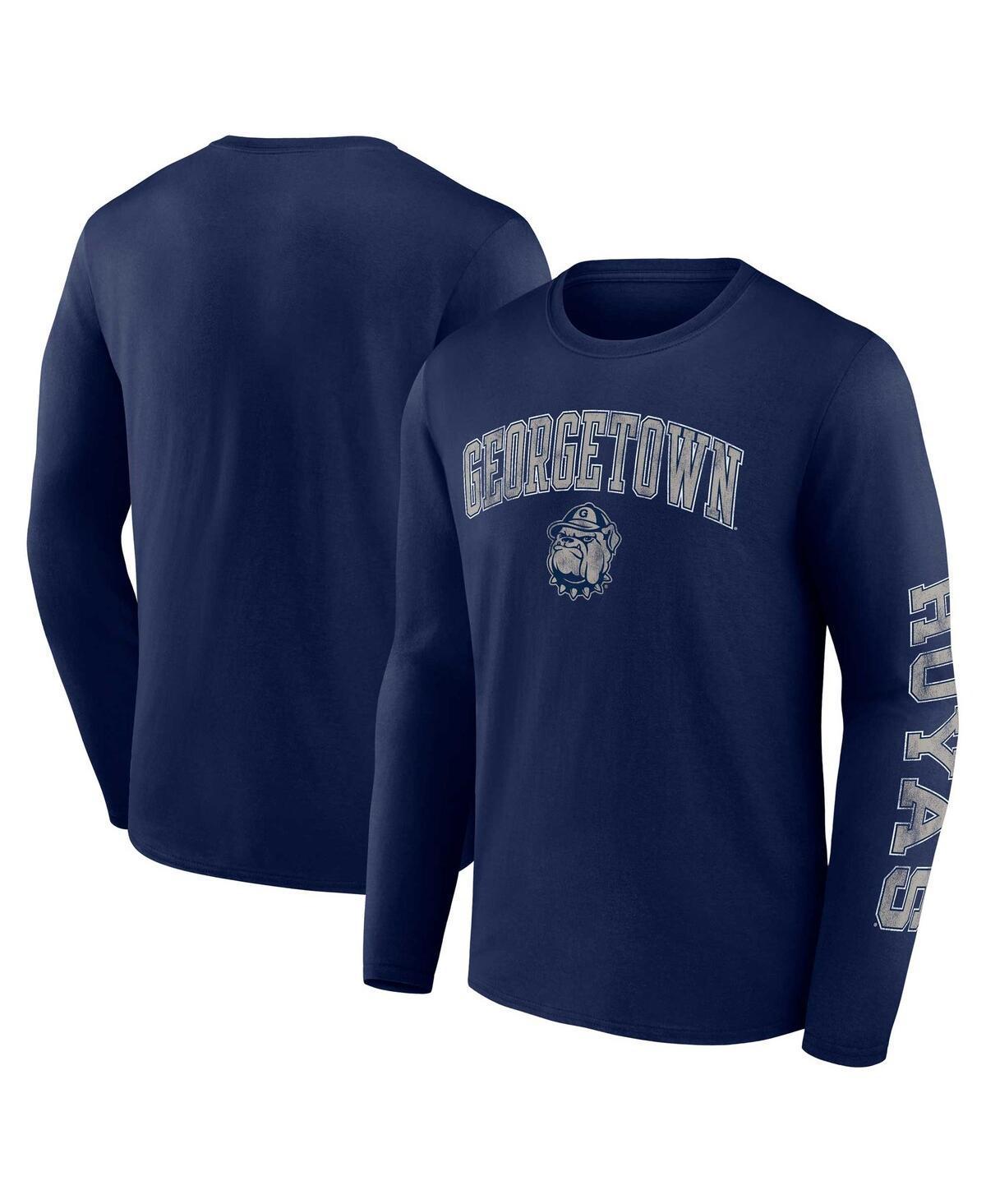 Mens Fanatics Black Miami Hurricanes Distressed Arch Over Logo Long Sleeve T-shirt Product Image