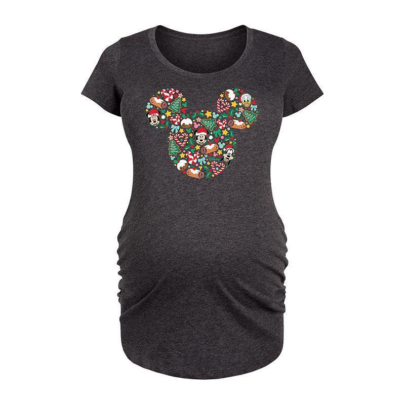 Maternity Santa Baby Repeated Graphic Tee, Women's, Size: Small-Mat, Black Product Image