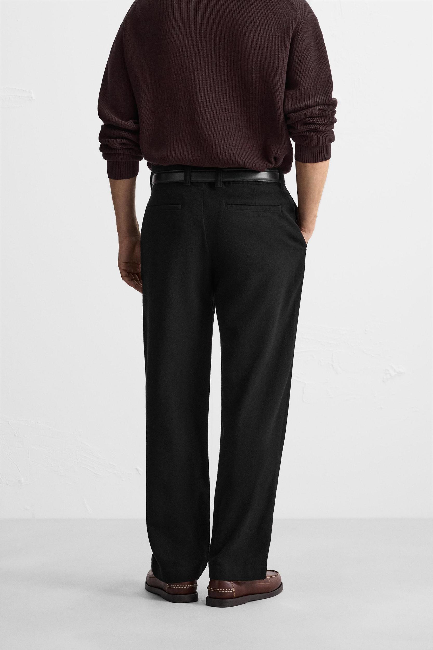 DARTED WOOL BLEND PANTS Product Image