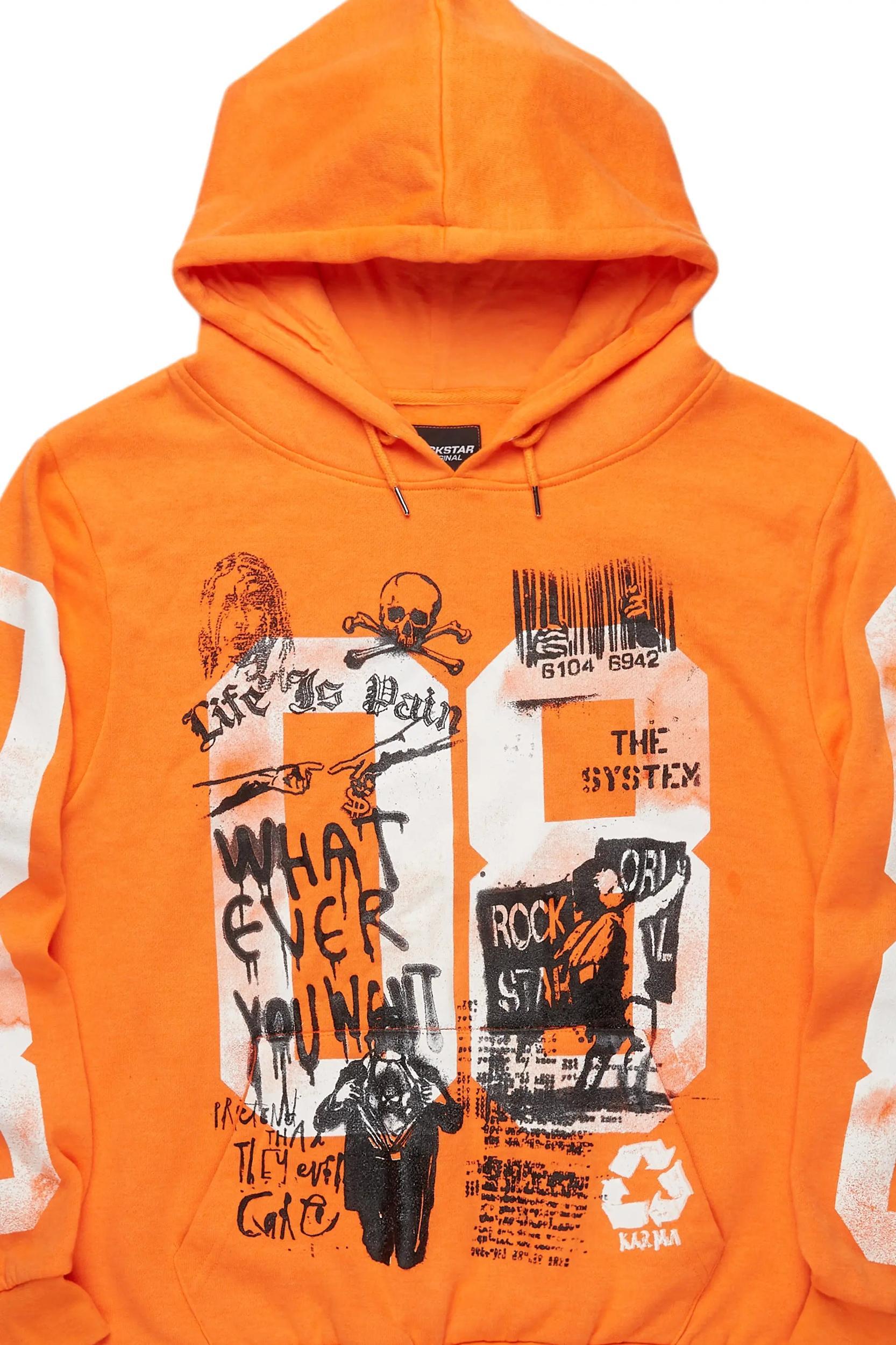 Kamille Orange Oversized Hoodie Female Product Image