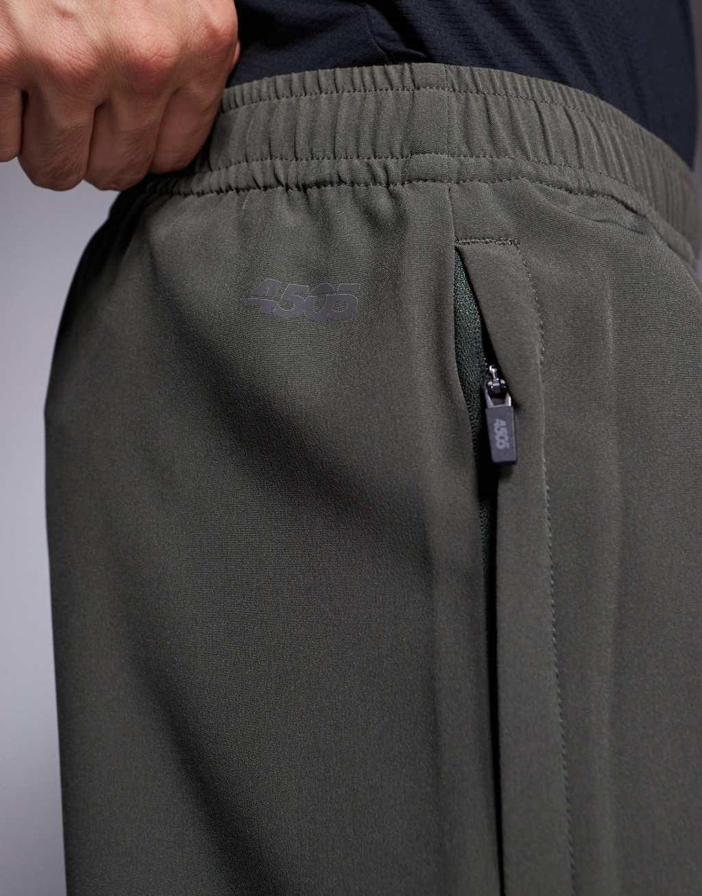 ASOS 4505 Icon 7 inch quick dry training shorts with zip pockets in khaki Product Image