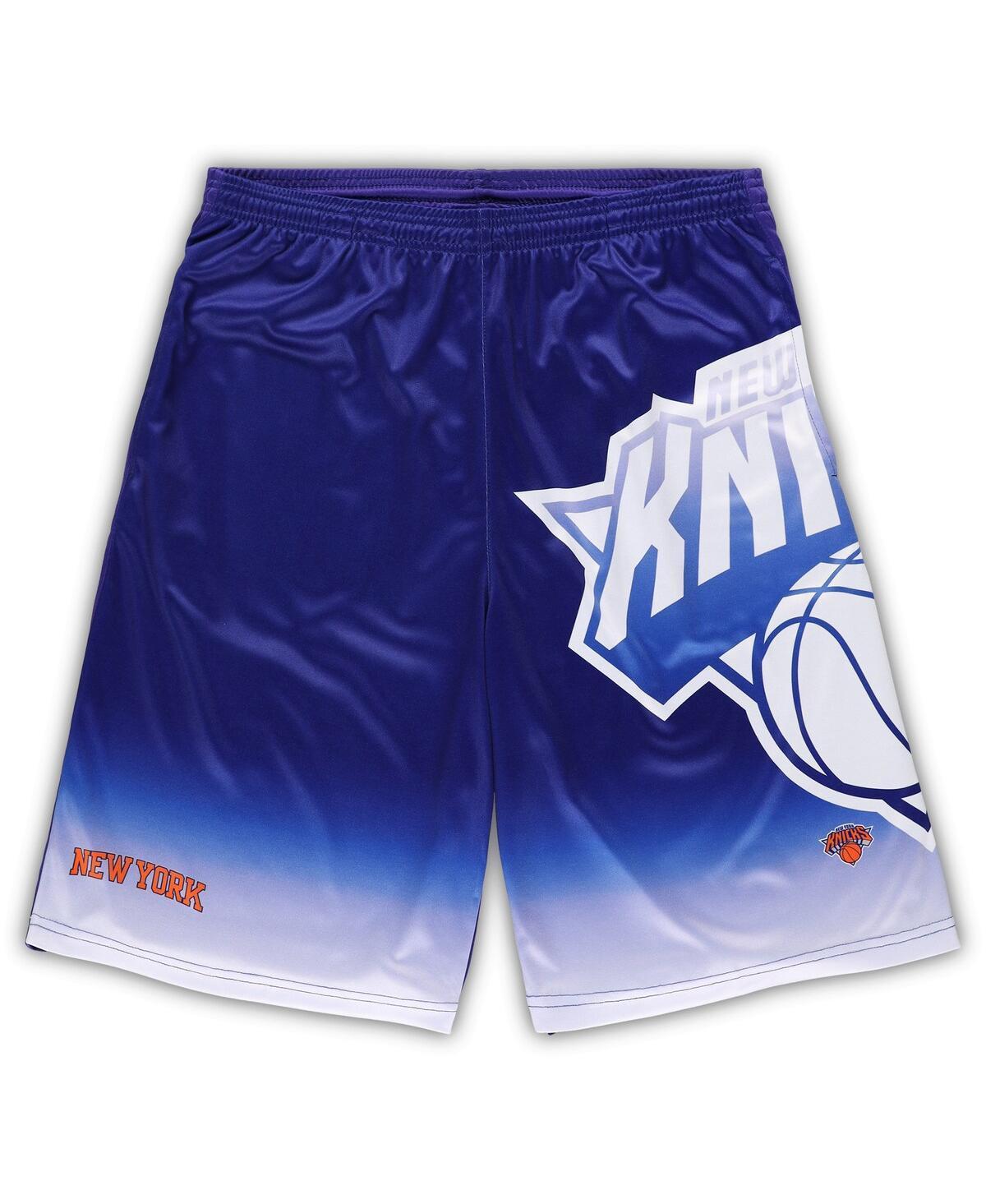 Men's Fanatics Branded Blue New York Knicks Big & Tall Graphic Shorts, Size: XLT Product Image