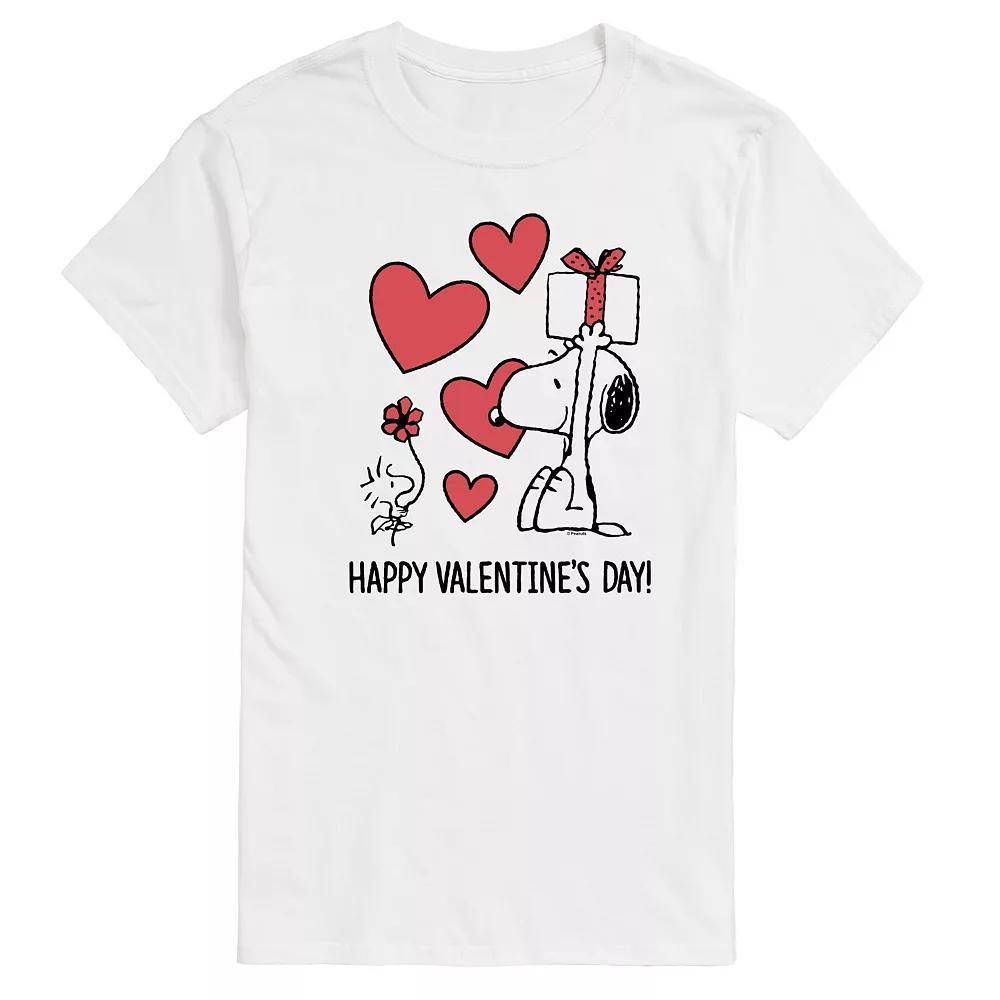 Big & Tall Peanuts Snoopy Happy Valentines Day Graphic Tee, Men's, Size: XL Tall, White Product Image