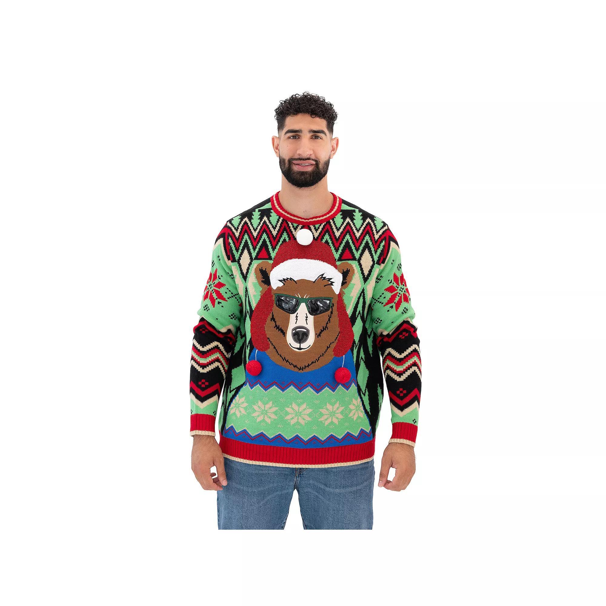 Big & Tall Celebrate Together™ Beary Merry Christmas Ugly Sweater, Men's, Size: 3XB, Winter Wonderland Bear Product Image