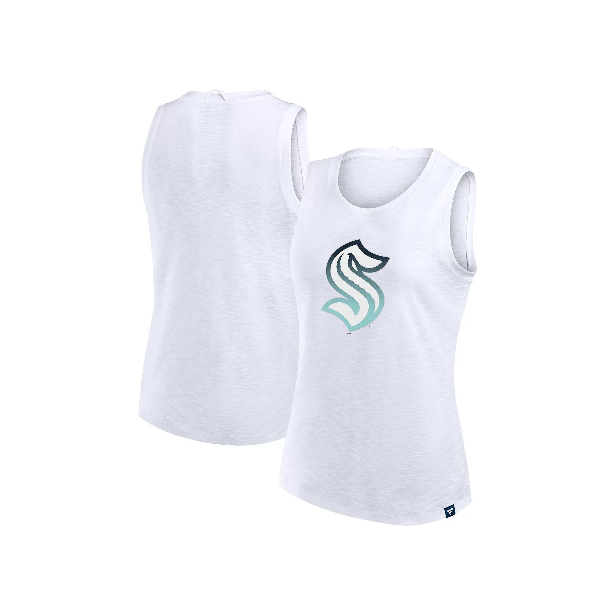 Women's Fanatics White Seattle Kraken Slub Tank Top, Size: XL, Krk White Product Image