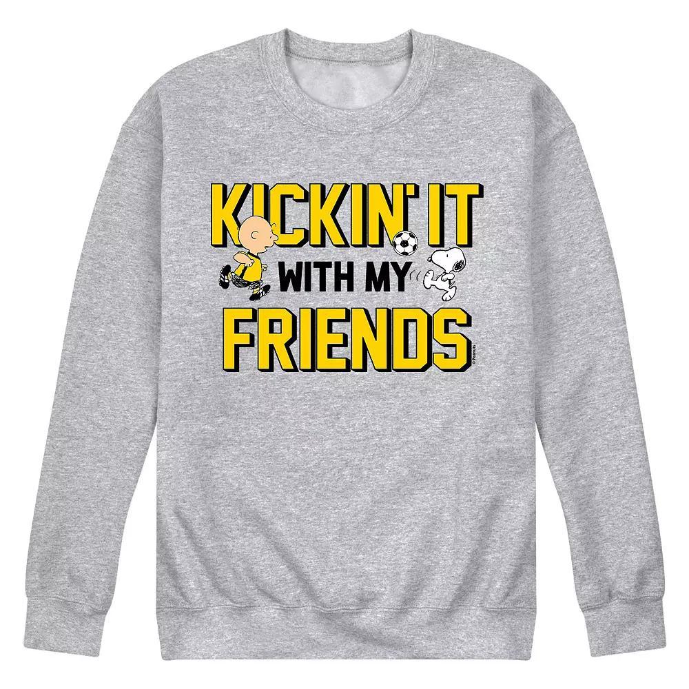 Mens Peanuts Kicking With My Friends Sweatshirt Product Image