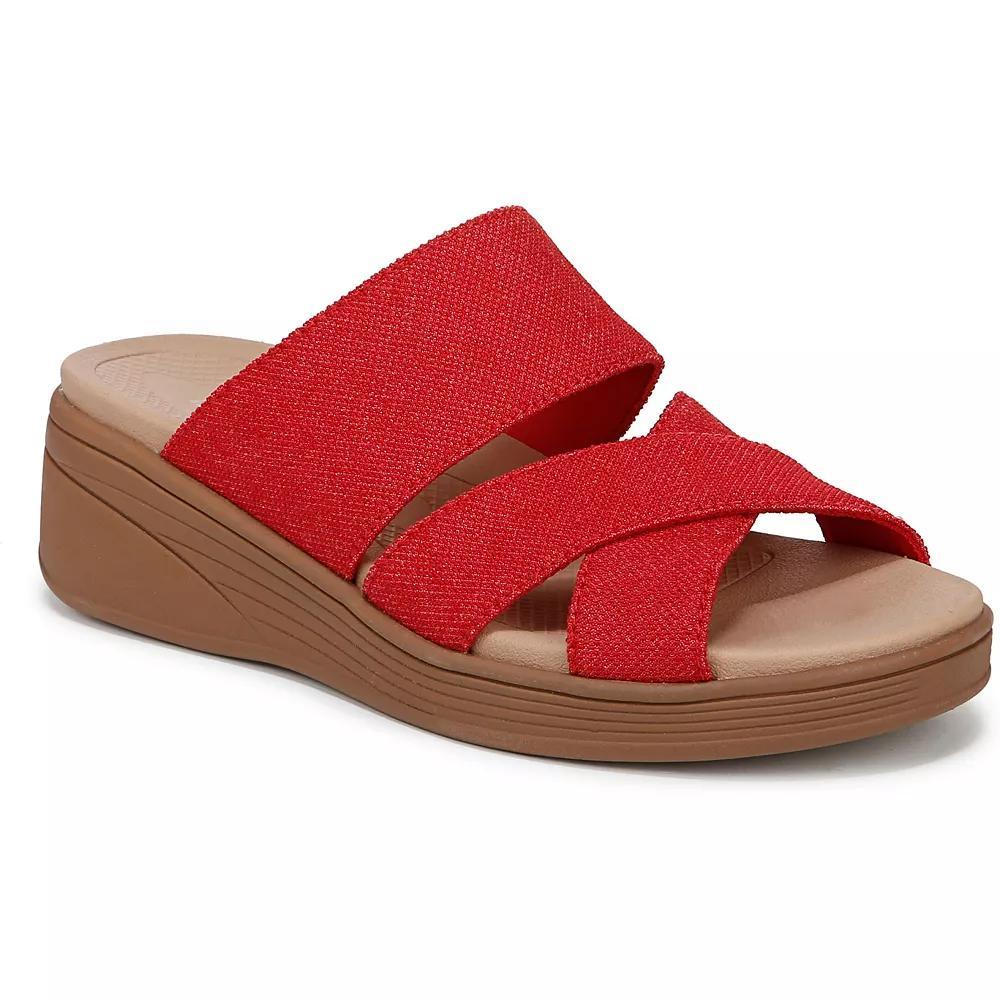 LifeStride Fiona Women's Strappy Wedge Sandals, Size: 10, Red Red Product Image
