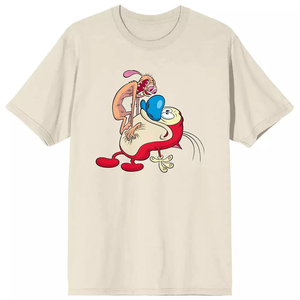 Men's Ren & Stimpy Comical Pose Graphic Tee, Size: XXL, Off White Product Image